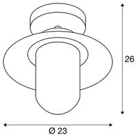 SLV 1000823 MOLAT Buitenplafondlamp E27 60 W Antraciet - thumbnail