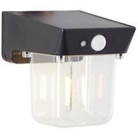 Brilliant Parson G40435/06 Wandlamp op zonne-energie met bewegingsmelder LED 2 W Zwart - thumbnail