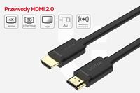 UNITEK-KABEL HDMI 2.0 4K, 0,3M, C11061BK - thumbnail