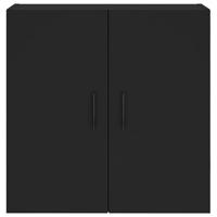 Wandkast 60x31x60 cm bewerkt hout zwart - thumbnail