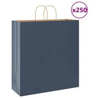 VidaXL Papieren zakken 250 st met hengsels 45x17x48 cm blauw - thumbnail