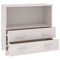Dressoir 85x35x80 cm massief grenenhout wit - thumbnail