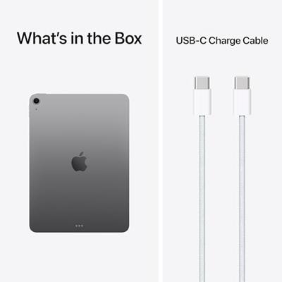 Apple iPad Air 11‑inch (M4): Liquid Retina-display, 128 GB, 12‑MP camera aan de voor- en achterkant, wifi 7 met Apple N1, Touch ID, batterij voor een hele dag – Spacegrijs