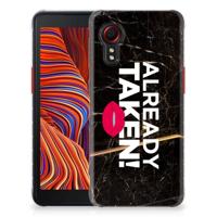 Samsung Galaxy Xcover 5 | Siliconen hoesje | met naam Already Taken Black - thumbnail