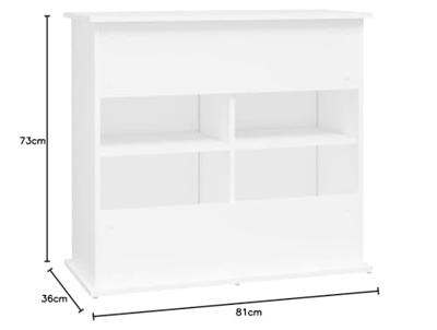 Aquariumstandaard 81x36x73 cm bewerkt hout wit - thumbnail