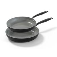 BE Living Koekenpannenset ø 24 & 28 cm - keramische anti-aanbaklaag - geschikt voor alle warmtebronnen - thumbnail