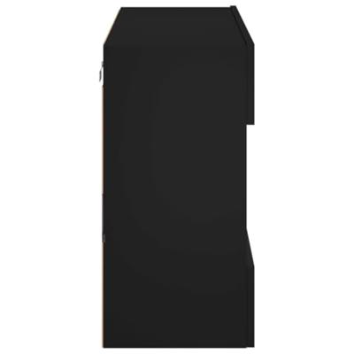 Tv-wandmeubel met LED-verlichting 78,5x30x60,5 cm zwart