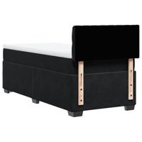 Boxspring met matras fluweel zwart 80x200 cm - thumbnail