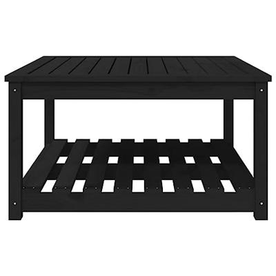 Tuintafel 82,5x82,5x45 cm massief grenenhout zwart