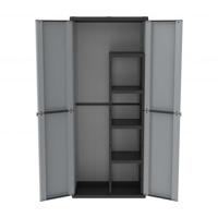 Bezemkast Terry JLine 368 Grijs Zwart/Gris Hars Plastic 68 x 37,5 x 163,5 cm - thumbnail