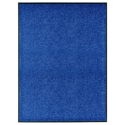 Deurmat wasbaar 90x120 cm blauw