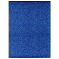 VidaXL Deurmat wasbaar 90x120 cm blauw - thumbnail