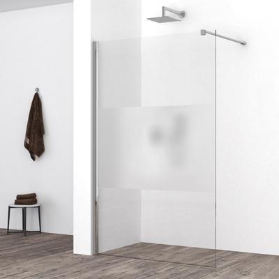 Wiesbaden Comfort Inloopdouche 110x200cm - Nano Coating - Helder/Melkglas