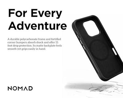 Nomad Rugged hoesje iPhone 16 Pro - Black Nomad Rugged hoesje iPhone 16 Pro - Black