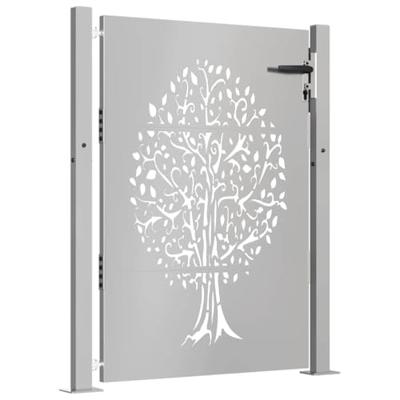 VidaXL Poort 105x155 cm boomontwerp cortenstaal