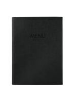 Sigel SM203 Menumap DIN A5 1 stuk(s) Incl. 2 dubbele transparante hoezen voor 8 paginas, Rubberen binding Zwart - thumbnail