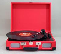 Soundmaster PL580RO - Koffermodel platenspeler - Rood - thumbnail