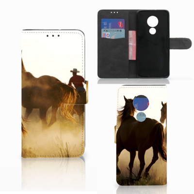 Motorola Moto G7 Power | Telefoonhoesje | Met pasjeshouder | Design Cowboy