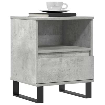 Nachtkastjes 2 st 40x35x50 cm bewerkt hout betongrijs