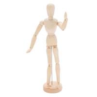 Tekenpop Hout, 33cm - thumbnail