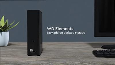 Externe Harde Schijf Western Digital Elements Desktop 12 TB Zwart - thumbnail