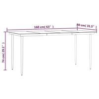 5-delige Tuinset met kussens poly rattan grijs - thumbnail