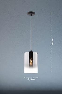 Fischer & Honsel HanglampSamu smoke glas - 60895