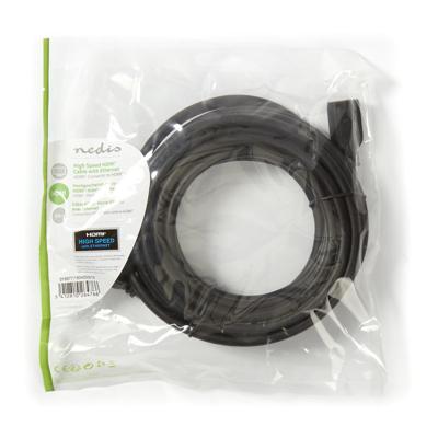 High Speed HDMI-kabel met Ethernet | HDMI-connector - HDMI female | 5,0 m | Zwart