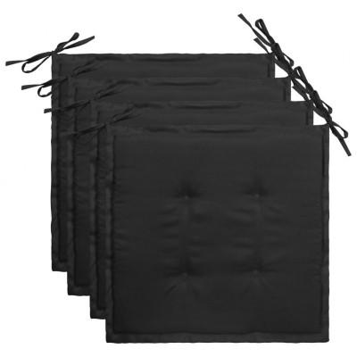 VidaXL Tuinstoelkussens 4 st 40x40x4 cm oxford stof zwart