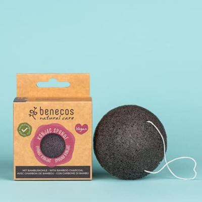 Benecos natural beauty Natural konjac sponge - black bamboo 1 Stuks