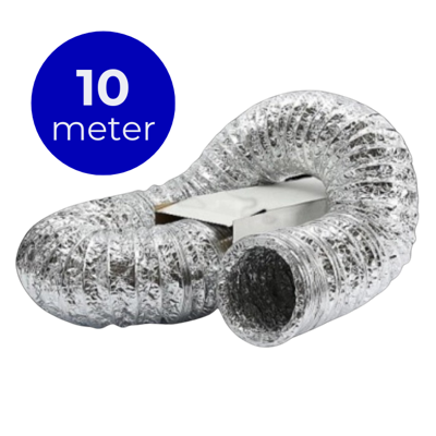 Flexibele Ventilatieslang Ongeïsoleerd - Aluminium - Ø 200mm - Lengte 10 Meter Flexibele Ventilatieslang Ongeïsoleerd - Aluminium - Ø 200mm - Lengte 10 Meter
