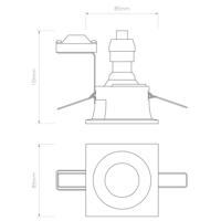 Astro - Minima Square Fixed IP65 Spot / Plafondlamp - thumbnail