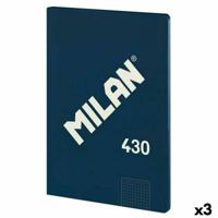 Notitieboekje Milan SERIE 1918 Blauw A4 48 Lakens (3 Stuks) - thumbnail