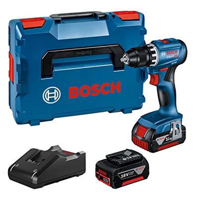 Bosch Blauw GSR 18V-45 Professional | Accuschroefboormachine | 2 x 3,0 Ah accu + snellader | In L-BOXX 136 + inlay - 06019K3204 - thumbnail