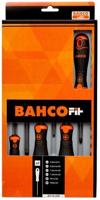 Bahco fit schroevendraaierset met rubber greep, gleuf, phillips - 6-delig - b219.006 - thumbnail