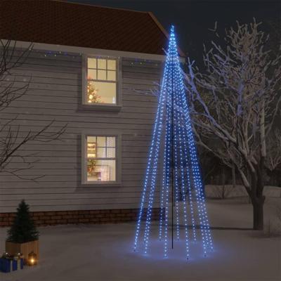 Kerstboom met grondpin 732 LED's blauw 500 cm Kerstboom met grondpin 732 LED's blauw 500 cm
