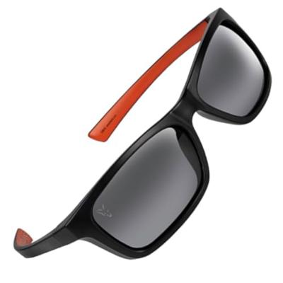 Fox Wraps Black & Orange Brown Lense Sunglasses