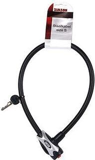 Simson kabelslot staal 12x65cm zwart