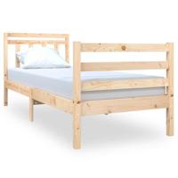 Bedframe massief hout 75x190 cm - thumbnail