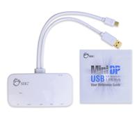 SIIG (JU-H30212-S1) Mini-DP Videodockingstation met USB 3.0 LAN-hub, wit Mini DP Dock met USB 3.0 LAN-hub, wit wit - thumbnail