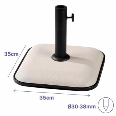 Marbueno Parasol Vierkant Cement 35X35X5,2 cm 11KG Wit Tuin, Zwembad, Terras 10457