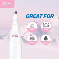 Evian mineraalwater glazen fles (12x 75 cl) - thumbnail