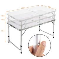 Camping zitgroep 5-delig Wit Aluminium Opvouwbaar - thumbnail