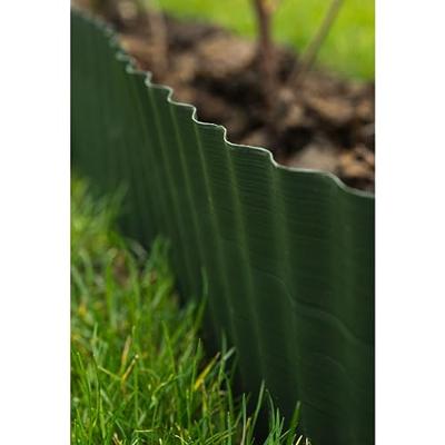 Groene polyethyleen gazonrand H15 cm * 9 meter - thumbnail