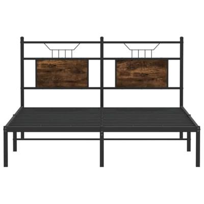 Bedframe zonder matras hout gerookt eikenkleurig 140x200 cm Bedframe zonder matras hout gerookt eikenkleurig 140x200 cm