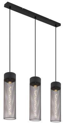 Globo 3-lichts hanglampHans zwart - 15649-3H