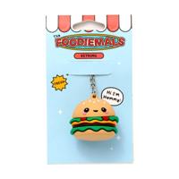 Hammy de Burger Foodiemals 3D PVC Sleutelhanger - thumbnail