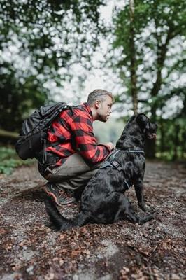 HUNTER Hondentuigje Maldon Up, petrol/grijs, Maat: M-L HUNTER Hondentuigje Maldon Up, petrol/grijs, Maat: M-L