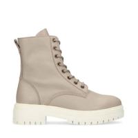 Manfield leren veterboots taupe - thumbnail