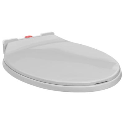 Toiletbril soft-close en quick-release ovaal lichtgrijs - thumbnail